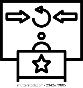 Teacher icon symbol vector image. Illustration of the training business school classroom icon design image. EPS 10