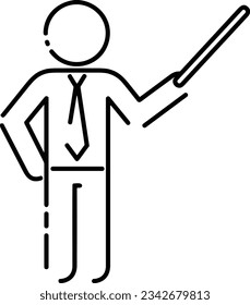 Teacher icon symbol vector image. Illustration of the training business school classroom icon design image. EPS 10