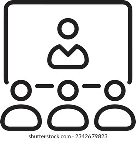 Teacher icon symbol vector image. Illustration of the training business school classroom icon design image. EPS 10