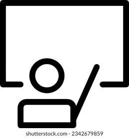 Teacher icon symbol vector image. Illustration of the training business school classroom icon design image. EPS 10