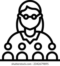 Teacher icon symbol vector image. Illustration of the training business school classroom icon design image. EPS 10