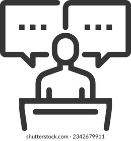 Teacher icon symbol vector image. Illustration of the training business school classroom icon design image. EPS 10