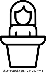 Teacher icon symbol vector image. Illustration of the training business school classroom icon design image. EPS 10