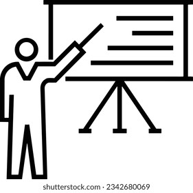 Teacher icon symbol vector image. Illustration of the training business school classroom icon design image. EPS 10