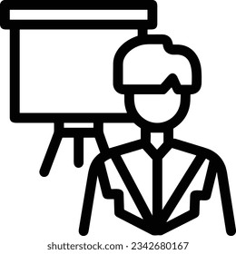 Teacher icon symbol vector image. Illustration of the training business school classroom icon design image. EPS 10