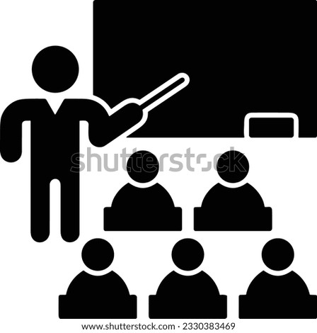 Teacher icon symbol vector image. Illustration of the training business school classroom icon design image. EPS 10