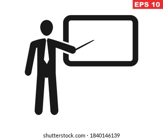 teacher icon, trainer icon vector illustration