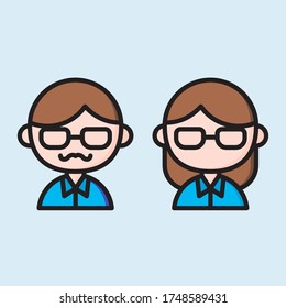 teacher icon vector graphic for any business