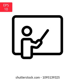 teacher icon vector isolated