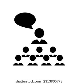 Vector de icono del profesor. signo de ilustración. símbolo de entrenamiento o logotipo.