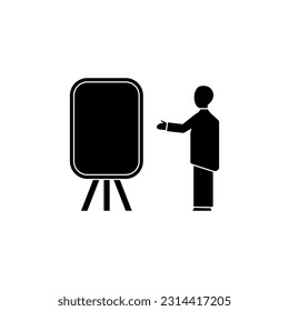 Teacher icon vector. lesson illustration sign. training symbol or logo.