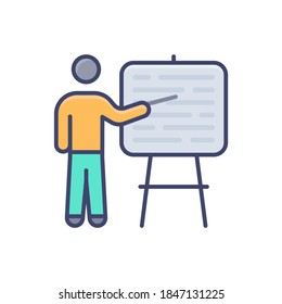 Teacher icon in vector. Logotype