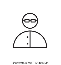 teacher icon vector. people icon line style