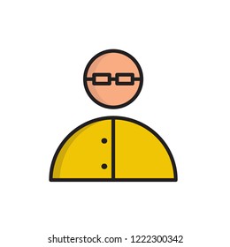 teacher icon vector.filled outline style