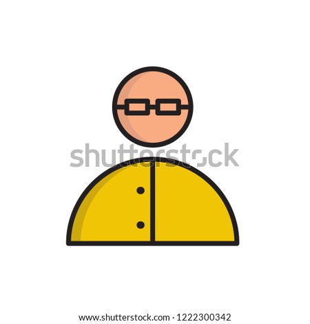 teacher icon vector.filled outline style