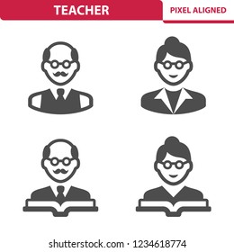 Teacher Icons. Professional, pixel perfect icons, EPS 10 format.