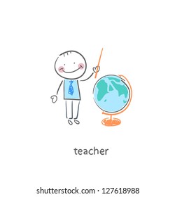 Teacher. Illustration.