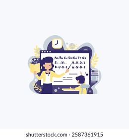 Teacher Illustration for design needs, Landing Pages, Animation, Apps, Presentations, Content Creator and other Promotions