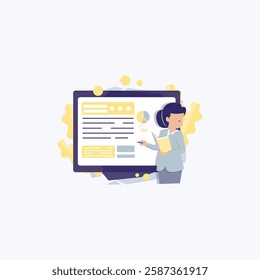 Teacher Illustration for design needs, Landing Pages, Animation, Apps, Presentations, Content Creator and other Promotions