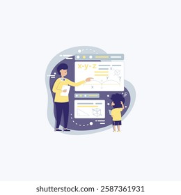 Teacher Illustration for design needs, Landing Pages, Animation, Apps, Presentations, Content Creator and other Promotions