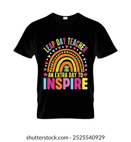 teacher inspire lucky t-shirt design 