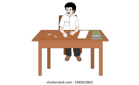 A teacher in isolated Background