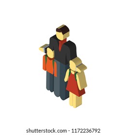Teacher isometric left top view 3D icon