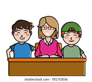 Teacher and kids design