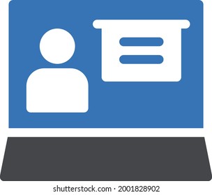 teacher lecture vector glyph colour icon