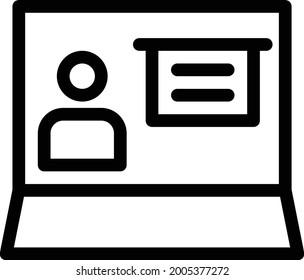 teacher lecture vector thin line icon