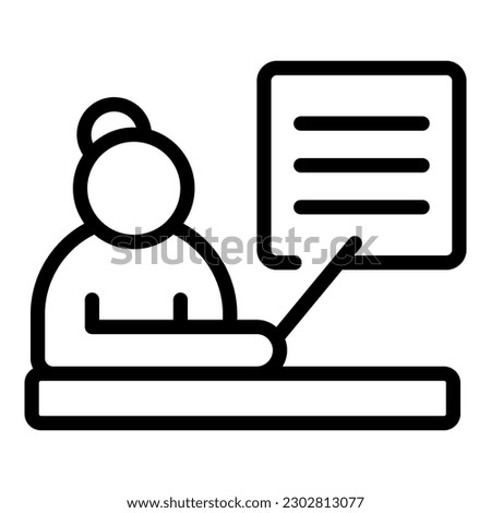 Teacher lesson icon outline vector. Learn plan. Private school