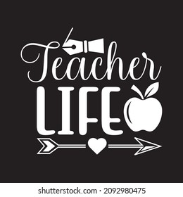 teacher life svg design vector file