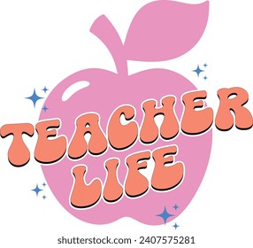 Teacher life t-shirt design with vector