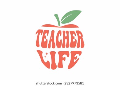Teacher life Typography T shirt design