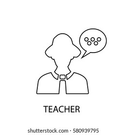 teacher line icon