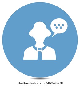icono de línea de profesor