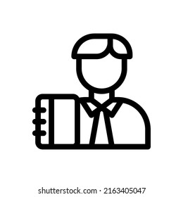 teacher line icon illustration vector graphic