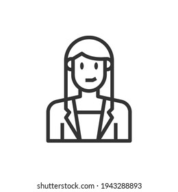 Teacher Line Icon Vector Illustration
