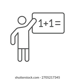 Teacher line icon , vector, pixel perfect, illustrator file 