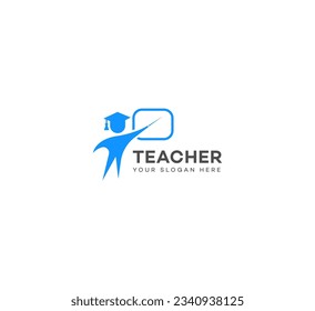Lehrerlogo Design Vorlage Vektorsymbol