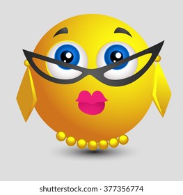 Teacher Look Emoji Smiley Lady