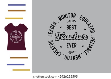 Teacher loves everyone t shirt design