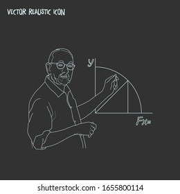 Teacher man icon line element. Vector illustration of teacher man icon line isolated on clean background for your web mobile app logo design.