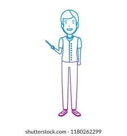 teacher man with pointer
