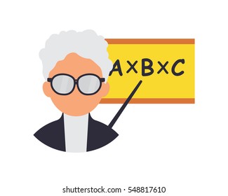 teacher man teach school college study academic image vector icon logo