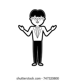 teacher man vector illustration