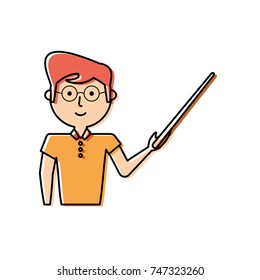 teacher man vector illustration