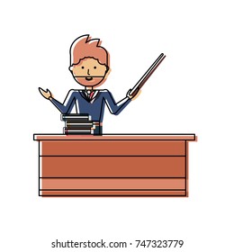 teacher man vector illustration