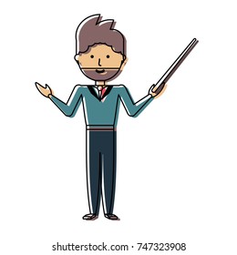 teacher man vector illustration
