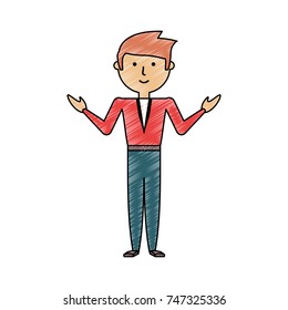 teacher man vector illustration